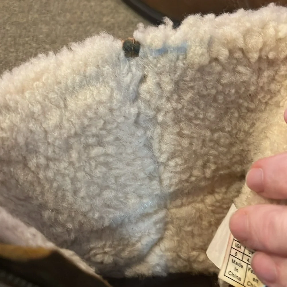 Ugg Blayre II Womens Leather Sherpa Boots Size 6 Winter Brown Zip 1008220 (TD) - Picture 11 of 12